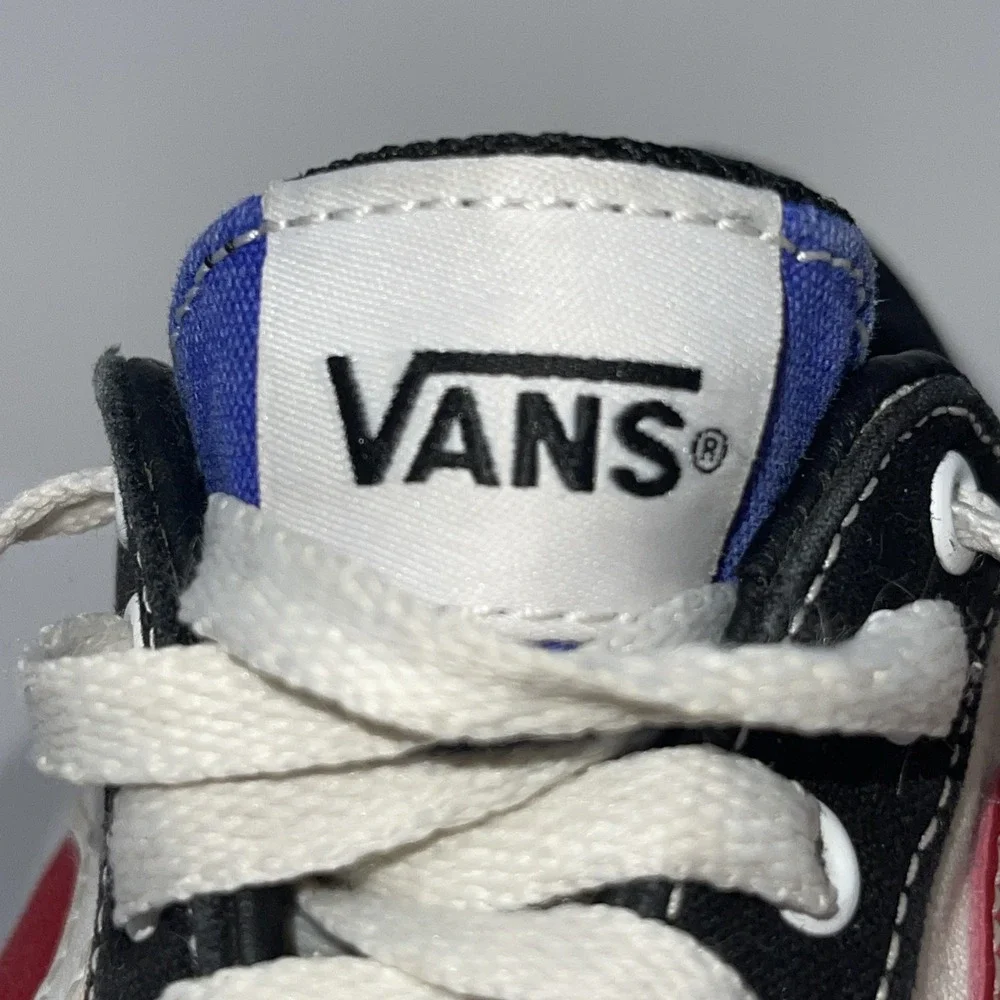 Vans Ward color block Shoes Size 2 Red white blue Black ColorWay Off‎ The Wall